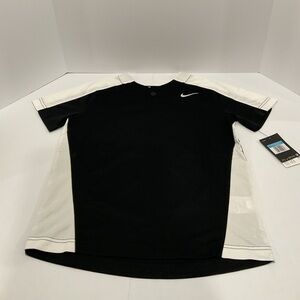 Nike Team Youth Baseball Jersey Black White Short Sleeve Athletic Boys M NWT